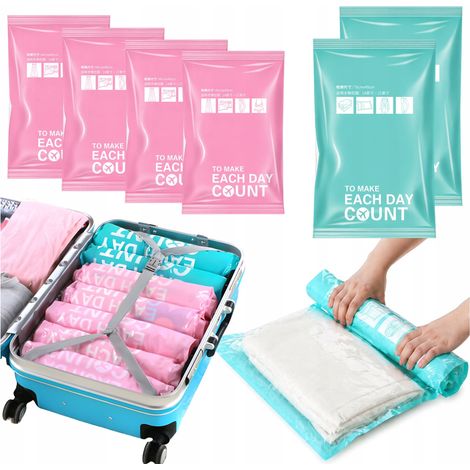 Bolsas de vacío para ropa para envasar al vacío sin aspiradora (juego de 6) (1/5)