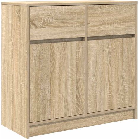 Maison Exclusive - Aparador con cajón roble Sonoma 80x34x76 cm ma