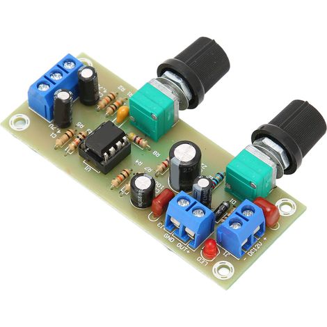 Module préamplificateur caisson de basses, filtre passe-bas, carte unique avec indicateurs LED, alimentation DC 10-24V, pour amplificateur audio. (1/5)