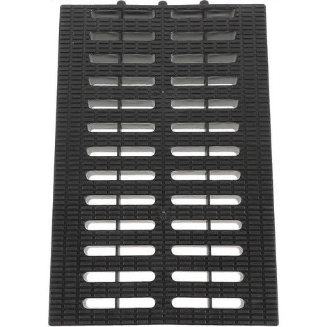 Grille d'évacuation en plastique, grille de drainage pour cuisine, grille de caniveau-31.00X20.00X2.20CM-Black (1/3)