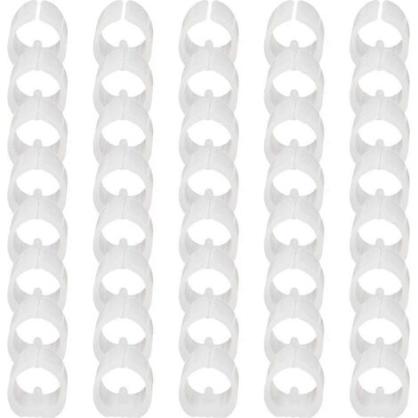 40 embouts antidérapants pour pieds de chaise, bouchons de tubes en plastique et colliers de serrage, 25 mm, blancs. (1/5)