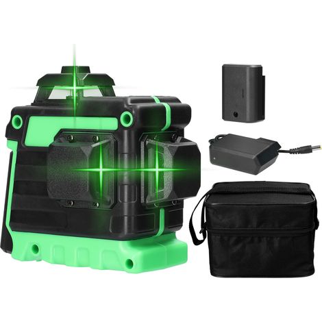 Niveau Laser Vert 12 Lignes 360° Rechargeable Avec Précision 0,2mm/m Pour Pose Carrelage (1/5)