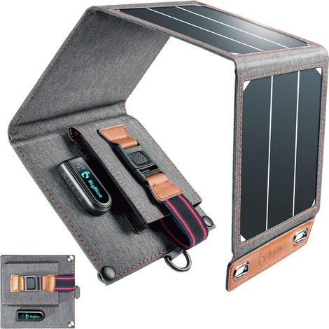 14W Portable Solar Panel, Ultra Light, USB Port (5V/2.4A), IPX4, SunPower Foldable Solar Charger for All Outdoor Activities (1/5)