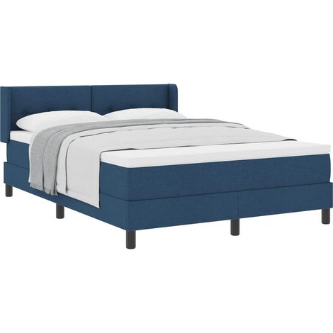 Maison Exclusive - Boxspringbett mit Kopfteil Blau 200 x 140 cm S
