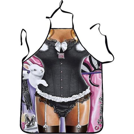 Tablier amusant - Tablier de cuisine/pâtisserie ajustable pour couple, motif homme musclé et femme sexy (1/5)