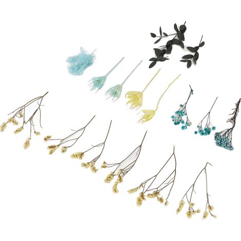 Bouquet de Fleurs Séchées Naturelles, Sans Odeur, Matériel DIY Exquis pour Décoration de Table et Fête, Lot de Fleurs Stabilisées (1/5)