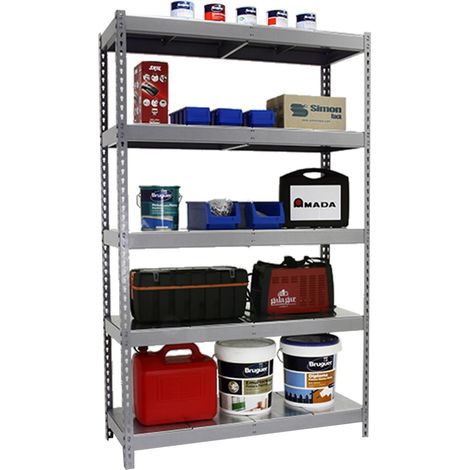 Metallregale KIT ECOFORTE METAL 1206-5 2000 grau/verzinkt
