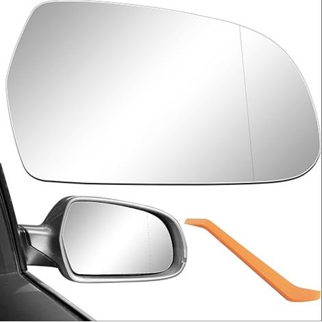 Rétroviseur Extérieur Voiture Compatible avec A3 8P1/Cabriolet 8P7/Sportback 8PA/A4 8K2 B8/Avant 8K5 B8/A5 8T3/Cabriolet 8F7/Sportback 8TA Verre de Pemplacement Asphérique - Droite (1/5)