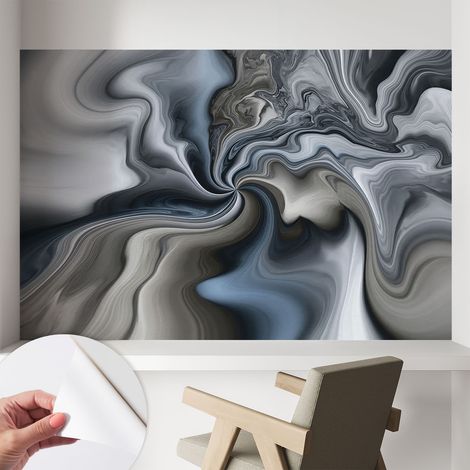 Papier peint autocollant avec imprimé pour intérieur moderne application facile a motif Nuages tourbillonnants 104x70 cm (1/5)