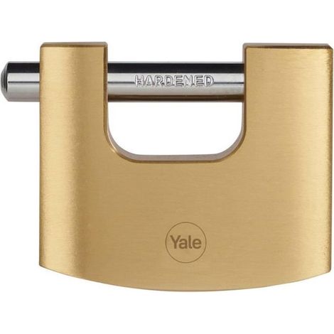 Lucchetto rettangolare YALE in ottone - 70 mm - 3 chiavi - 24319000