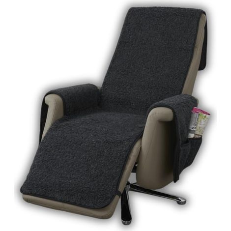 Plaid pour Fauteuil en Laine Vierge - Protège Les accoudoirs et Le Fauteuil sur Toute sa Longueur (1/4)