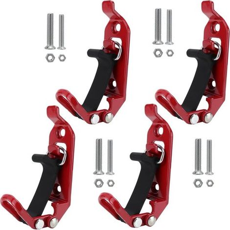 Coffre de toit portable avec 4 fixations, en métal et caoutchouc, fixation murale pour camions, voitures et bateaux, idéal pour les outils et les bagages. (1/5)