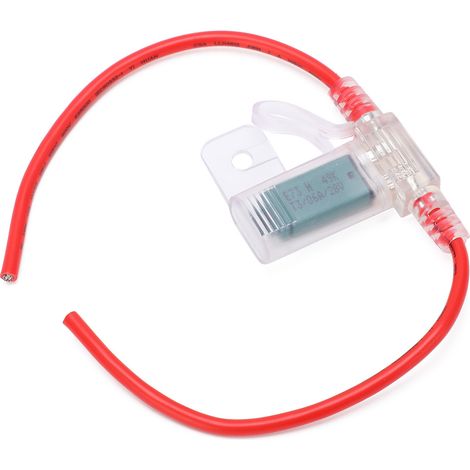 Support de fusible transparent 12AWG 6A, coupe-circuit à réarmement manuel, étanche et antipoussière pour voiture, bateau, camping-car et camion. (1/5)