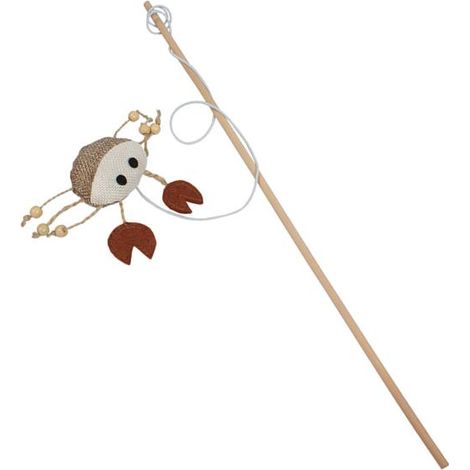 Caña de pescar de juguete para gatos ARQUIVET con cangrejo de 40 cm