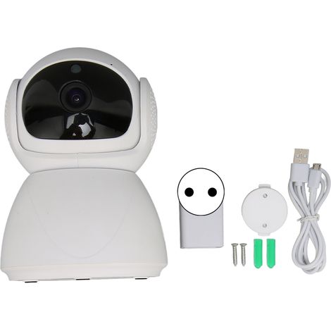 Caméra de surveillance intérieure HD vision nocturne infrarouge sans fil WiFi pour maison bureau prise EU 100-240V (1/5)