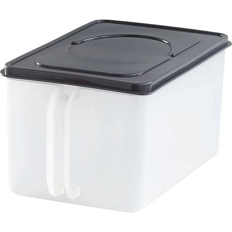 Bac de conservation alimentaire en plastique The Collection avec poignée de transport et couvercle - Noir (1/5)