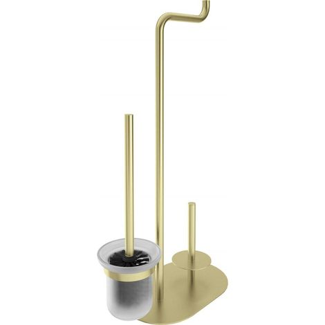 Deante Soporte para papel higiénico 3-en-1 latón cepillado dorado