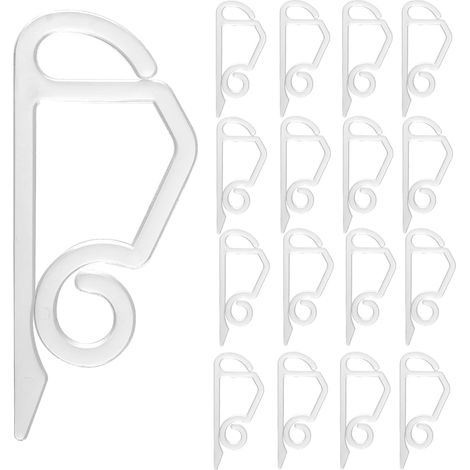 50x clips pour guirlandes lumineuses et supports de rideaux Crochets pour guirlandes lumineuses et fixation Crochets de gouttière pour Noël (1/5)