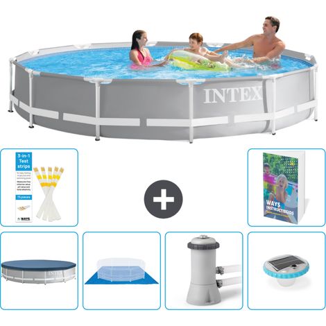 Prism Frame Pool Rund - 366x76 cm - 7-teilig S74