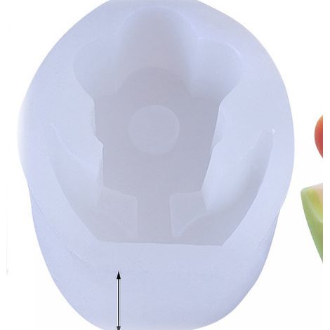 Moule fleur en silicone 3D fait main, écologique, pour loisirs créatifs DIY, 58x69x32mm
