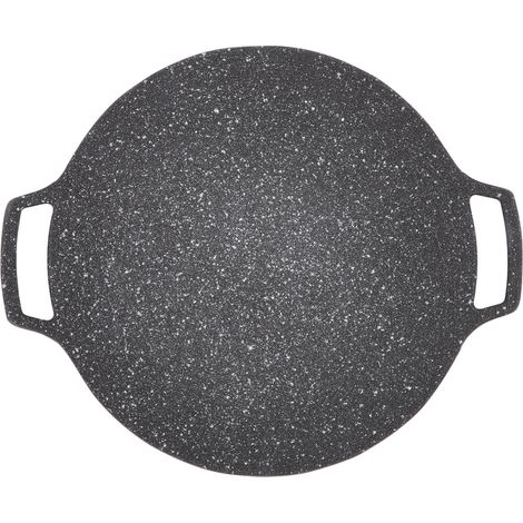 Poêle à griller de style coréen, poêle à frire ronde, pour usage domestique extérieur, type plaque de cuisson au gaz, 33 cm (1/5)