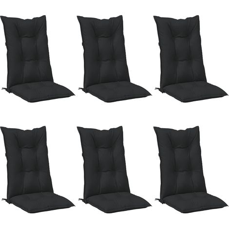 Ensemble de coussins de chaise à dossier haut 6 pc Polyester vidaXL