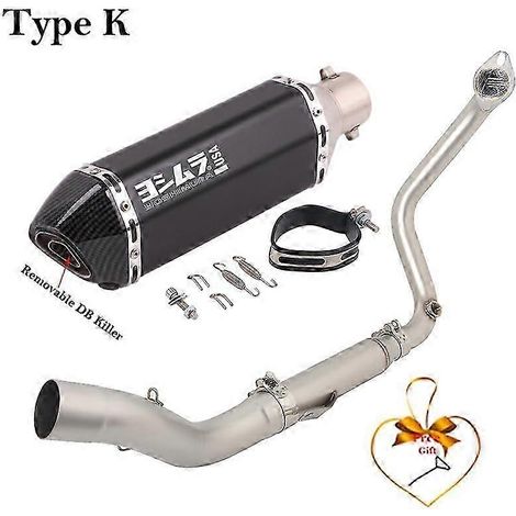 Sistema De Escape Completo Para Motocicleta Zontes, Tubo De Enlace Delantero Modificado, Silenciador Db Killer, Gk350, Gk350r, Gk 350, X S T( Type K) (1/5)