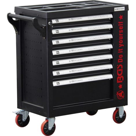 CARRELLO DA OFFICINA A 7 CASSETTI 1 PORTA LATERALE BGS FAI DA TE SENZA ATTREZZI (1/5)