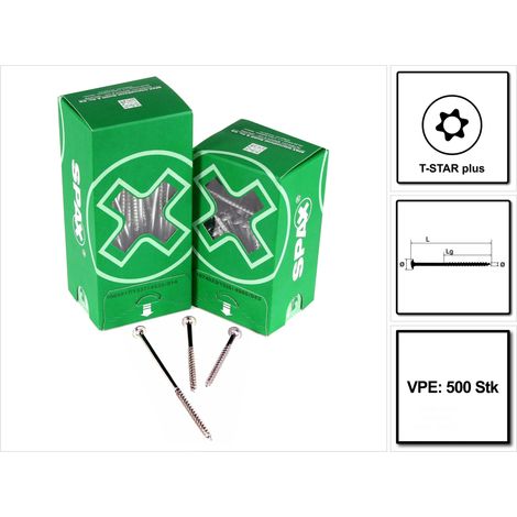 SPAX HI.FORCE Tellerkopfschraube 6,0 x 140 mm 500 Stk. ( 5x 0251010601405 ) Teilgewinde Torx T-STAR plus T30 4CUT WIROX (1/5)