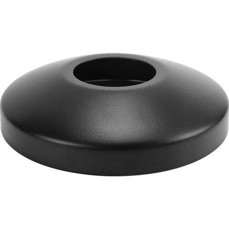 Rosace noire 90 mm pour siphon – Acier finition noire – Diamètre intérieur 32 mm – Hauteur 22 mm – Couvercle de siphon – Pepte