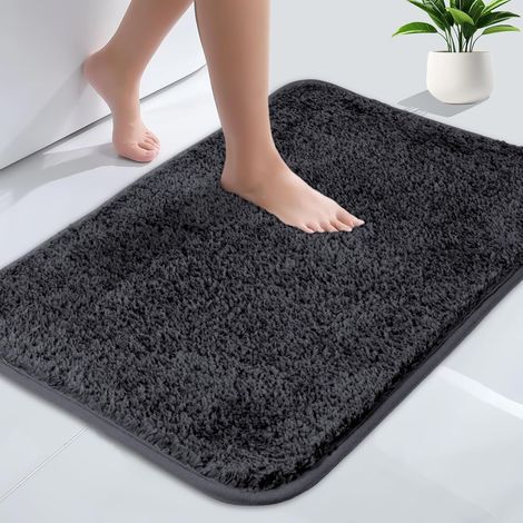 1 Tapis de bain, Microfibre, Antidérapant, Absorbant, Lavable machine, Pour douche et baignoire (1/5)