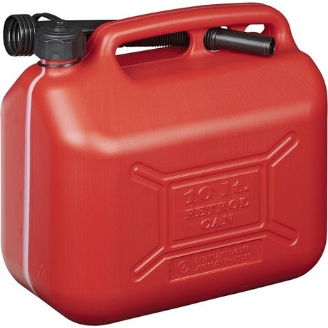 Bidón de combustible 10L plástico rojo homologado ONU