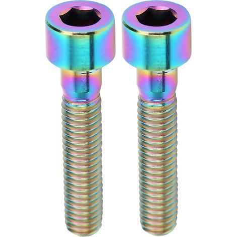 2 pièces Boulons de Potence M6x30mm pour Vélo de Montagne et Route, Vis de Cale de Direction Dorées (1/5)