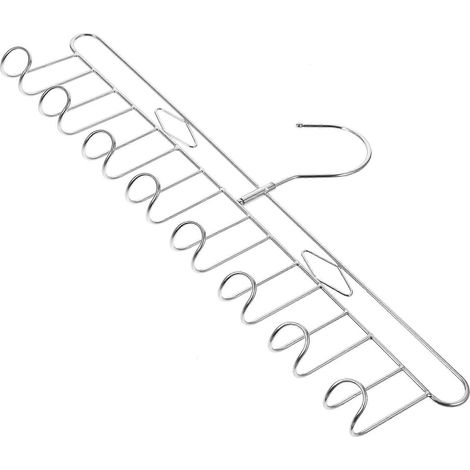 Cintre robuste en acier inoxydable pour ceintures, idéal pour l'organisation de votre dressing ou de votre maison (1 pièce) (1/5)