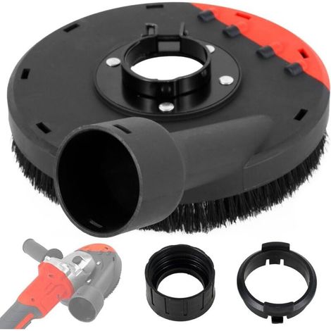 Hotte aspirante pour meuleuse d'angle, ventouse professionnelle pour meuleuse d'angle, aspirateur pour meuleuse d'angle, accessoires de meuleuse d'angle de haute qualité, meuleuse d'angle (115, noir)