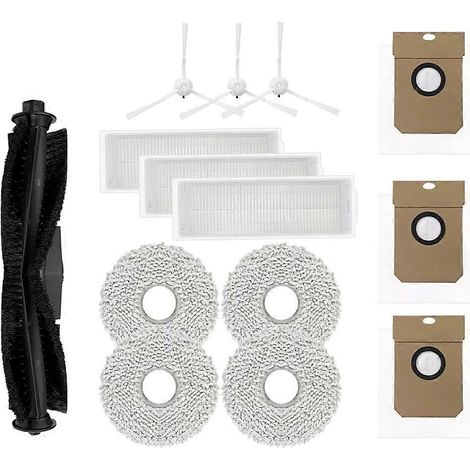Balai latéral M9 Pro Max Miwhole, filtre HEPA, serpillière et sac à poussière pour robot aspirateur, kit accessoires remplacement complet (1/5)