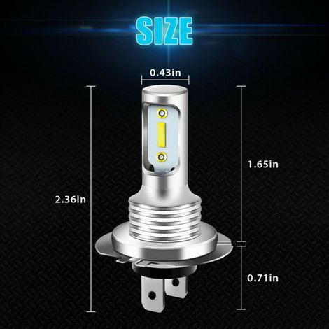 Ampoule phare H7 Nosheir LED kit faisceau haut bas 8000LM 6000K 12V pour automobile eclairage routier (1/5)