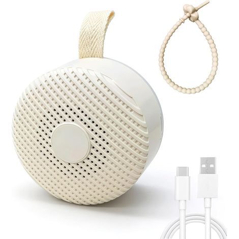 Machine à bruit blanc portable pour bébés, 24 sons apaisants, veilleuse douce, minuterie à 4 niveaux avec fonction mémoire, rechargeable par USB-C, convient aux bébés, aux enfants et aux adultes. (1/5)