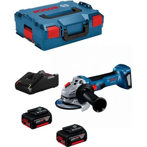 Smerigliatrice Angolare BOSCH GWS 18V-8 125mm (2 x 5,0 Ah + GAL18V-40 + L-Boxx 136)