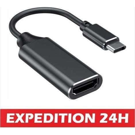 Adaptateur USB C vers HDMI - Cuszwee - 4K - Compatible Thunderbolt 3 - Pour MacBook - Cordon Blanc (1/4)