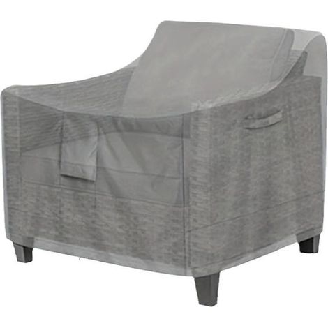 Funda para sillón/sofá - Tela Oxford - Protección exterior contra el polvo - Gris - 71x76x59/79cm (1/5)