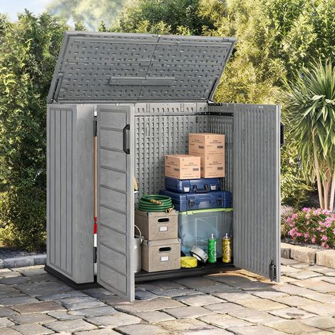 Chariot de jardin cinzento Claro en HDPE 142 x 67 x 119 cm (1/5)