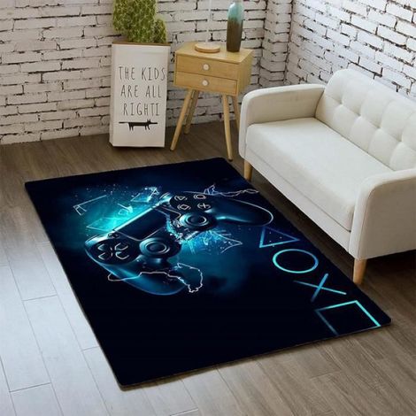 Tapis 3D Gamepad Coloré Éclaboussure Ciel Eétoilé Console de Jeu Motif,Tapis de Sol de Grande Surface(80×120 cm) (1/4)