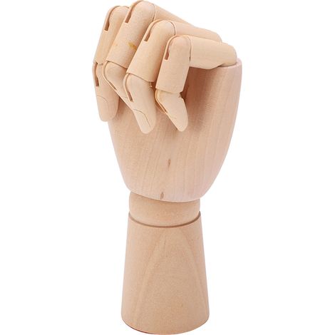 Modèle de main de poupée en bois avec articulations flexibles, main gauche, pour la décoration intérieure, le dessin, la peinture, la photographie, les accessoires et les cadeaux. (1/5)