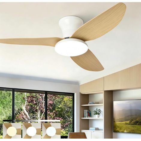 Ventilateur Plafond Silencieux Avec Lumiere Et Telecommande, 100cm Lustre Lampe Intégrée Ventilateur De Plafond, Motor 6 Vitesses Plafonnier Ventilo. (1/5)