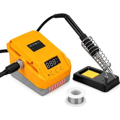 Kit de Fer À Souder 18V,for Batteries 18V Dcb180 Dcb182 Dcb184 Dcb200 Station de Soudage Sans Fil Portable, 180-480 ℃, Affichage Numérique, Température Réglable, Avec Fil À Souder (1/5)