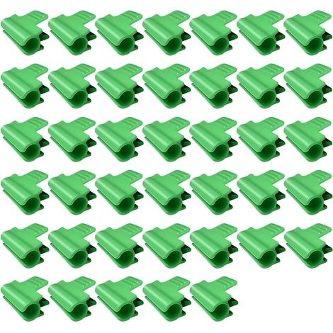 40 Greenhouse Clips 11mm Green Greenhouse Tarpaulin Bird Netting Tunnel Greenhouse Garden Planting Tunnel with Drawstring Bag (1/5)
