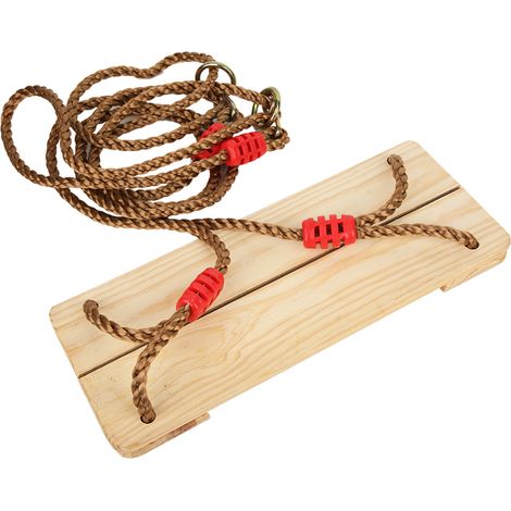 GARRYFIZH Siège balançoire suspendu bois adulte/enfant – Accessoire pour intérieur/extérieur (1/5)