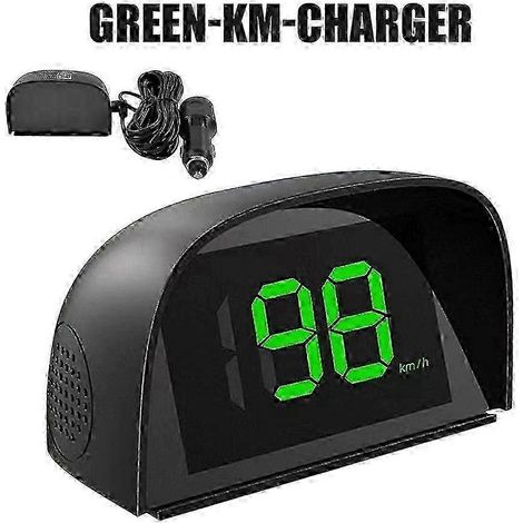 Affichage tête haute (HUD) GPS pour voiture, 5 V, USB, compteur de vitesse numérique, connexion allume-cigare, Plug and Play, pour camions/bus/véhicules électriques