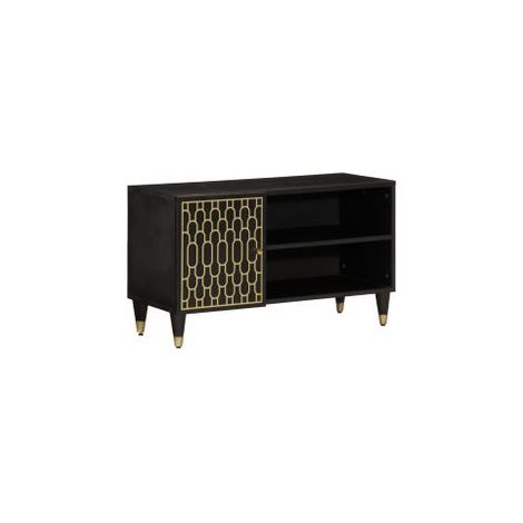 Meuble TV 80x31,5x46 bois massif de manguier (1/5)